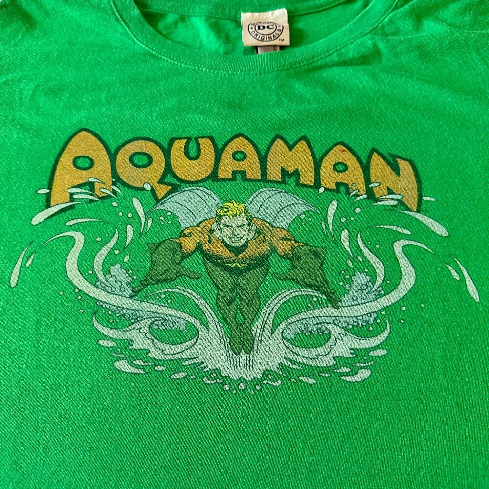 Aquaman DC  T-shirt Green X-Large